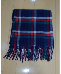 UNIQLO | 大判ストール＆ケープの2wayを半分にカットしてマフラーに🎵(マフラー)