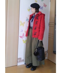 アウターありver. | やっぱりダッフルとベレー帽は相性いいなぁ❤そしてマーチンも👍(その他)