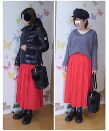 アウターありナシver. | 左:ファスナーを閉めてモコモコ💦 右:キャスケットを被って(その他)