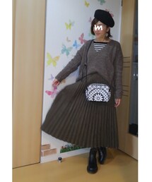 アウターなしver. | 白黒茶の3色コーデ✨(その他)