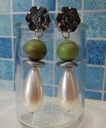 Handmade | 自作ピアス☆今季流行りの形をマネて✨(ピアス（両耳用）)