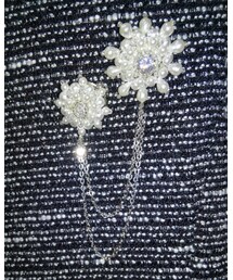 Handmade | 自作ブローチ☆結婚式の時、夫用に作ったモノ(ブローチ/コサージュ)