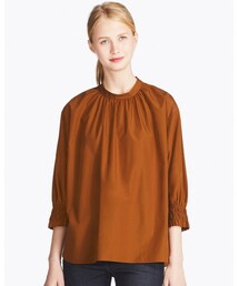 UNIQLO | サイズM☆エクストラファインコットンギャザーブラウス(シャツ/ブラウス)