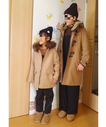 アウターありver | 黒とベージュのシンプルコーデ★(その他)
