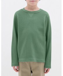 GU | サイズ120/890円★ワッフルクルーネックT(Tシャツ/カットソー)