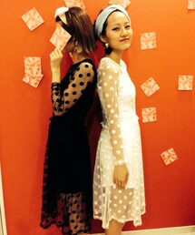 シースルードットロングワンピ❤️

2色展開でどちらも
中のロングタンク付き！

お食事やパーティにも❤️

在庫わずかとなっております！

プロフィールからサイトにアクセス★★(ワンピース)