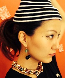 チェリーピアス ブラック(ピアス（両耳用）)