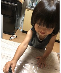 後ろにはコリラックマが、、、 | デニムスカート