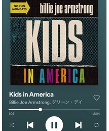 今聞きたい曲:kids in America/bille Joe Armstrong | CD