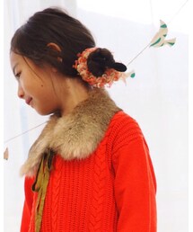 アヴリル | アヴリルの毛糸で作ったシュシュ 色を服に合わせて(シュシュ)