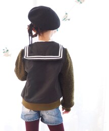 unica | セーラーで袖モコモコで、中はボーダー！(ジャケット/アウター)