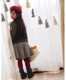 FITH | バレンタインコーデだったのでハート×赤で。(ハンチング/ベレー帽)