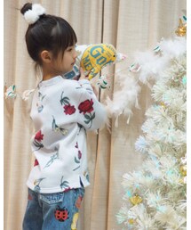 DAISO | 白のふわふわポンポンゴム(ヘアゴム)