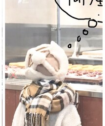 hamomisi | hamomisiさんのfright pon cap 紐を解くと耳もあったかです♡(キャップ)