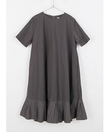 裾フリルフレアシルエットワンピース(ワンピース)