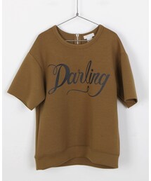 レタリングプリントネオプレーン調プルオーバー(その他トップス)