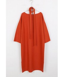 ウエストリボン付きウールサックワンピース(ワンピース)