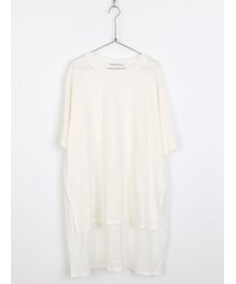 アンバランス丈リネンTシャツ(Tシャツ/カットソー)