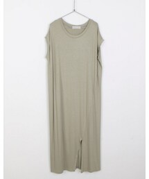 holicholic | フロントスリットレーヨン混紡ワンピース(ワンピース)