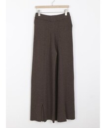 holicholic | スリット入りピンタックニットパンツ(スラックス)