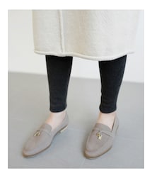 ゴールド装飾ポイントローファー(モカシン/デッキシューズ)