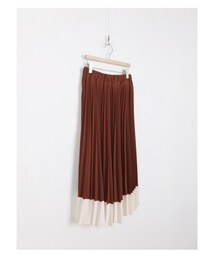 配色ポイントプリーツスカート(スカート)
