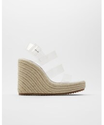 ZARA | ビニールストラップ付きウェッジソールサンダル￥6990(サンダル)