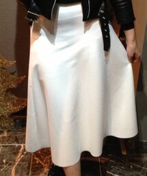 ZARA | 白 ひざ下丈スカート(スカート)