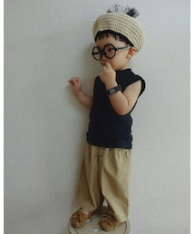 GLOBAL WORK | 【キッズ】カットテレコノースリーブ/723474(Tシャツ/カットソー)