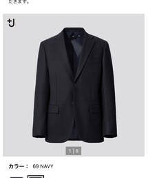 UNIQLO+J | ウールテーラードジャケット　NAVY(テーラードジャケット)