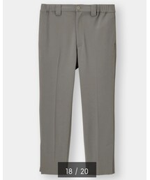 GU | スリムストレートスリットパンツNT+E(スラックス)