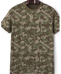 VICTORINOX | Mosaic カモフラージュ柄クールネック半袖Tシャツ(Tシャツ/カットソー)