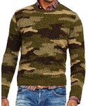 POLO RALPH LAUREN | カモウール をインターシャ編みしたクルーネック セーター(針織衫)