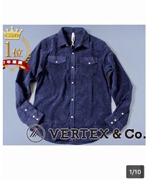 VERTEX & CO. | ◇VERTEX&Co. ストレッチ コーデュロイ 長袖 ウェスタン シャツネイビー (シャツ/ブラウス)