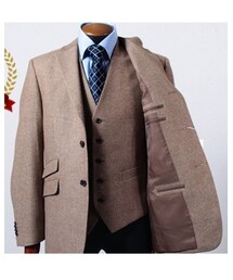 OXFORD CLASSIC | 英国調 OXFORD CLASSIC  起毛 ヘリンボーン スリーピーススーツ チェンジポケット/段返茶 (セットアップ)
