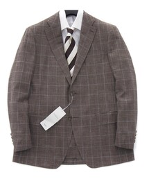 D'URBAN |  D'URBAN Loro Piana ウールリネンシルクウィンドウペン(テーラードジャケット)