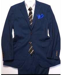 DORMEUIL |  DORMEUILドーメル / ネイビー 本切羽 総裏 /(セットアップ)