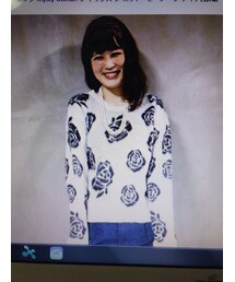 mysty woman | バラ柄起毛ニットフルオーバー(ニット/セーター)