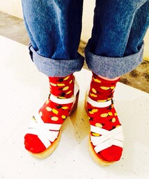 レモン柄靴下(ソックス/靴下)