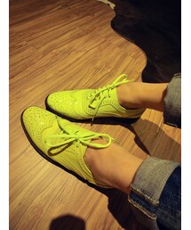 I'm hunting! | 螢光黃雕花牛津鞋(その他シューズ)