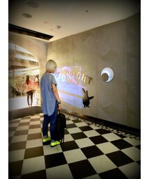 前長後短雪紡灰T(Tシャツ/カットソー)