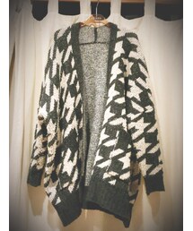 中長針織無扣外套(ノーカラージャケット)