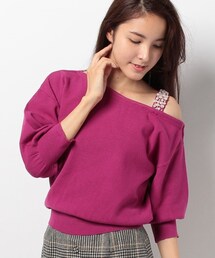 Rirandture | リランドチュール パールストラップワンショルニット(ニット/セーター)