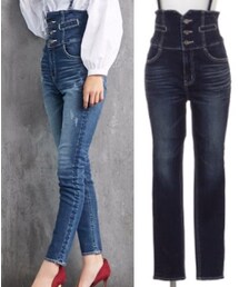 rienda | リエンダ サスペンダー コルセットH/W DENIMパギンス(デニムパンツ)