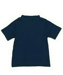 petit main | テレコ5分袖プチタートルネック無地Ｔシャツ(Tシャツ/カットソー)