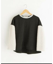 UJU | ボア袖裏起毛トップス(スウェット)