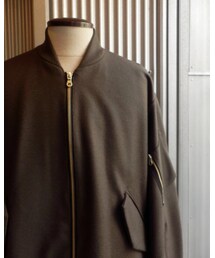 URU | Wool Flight Jacket (Brown)(MA-1)