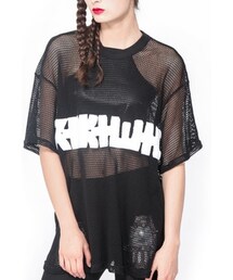 KTZ - BERBERE OVERSIZED NET T-SHIRT - Black(Tシャツ/カットソー)