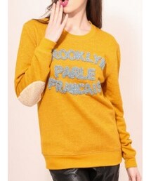 BWGH - BROOKLYN PARLE FRANÇAIS SWEATER - MUSTARD & BLUE(スウェット)