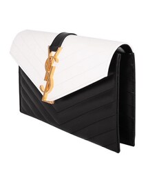 SAINT LAURENT PARIS - MONOGRAM CLUTCH - BLACK & WHITE(クラッチバッグ)